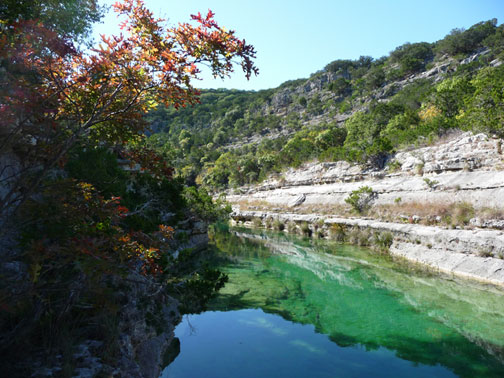 laity lodge blue hole autumn