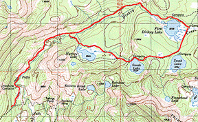 dinkey lakes hike loop