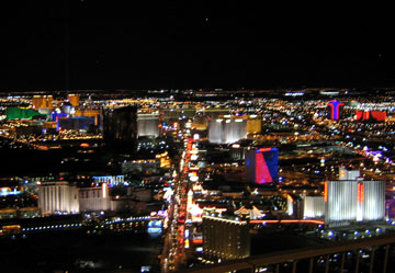 las vegas strip night